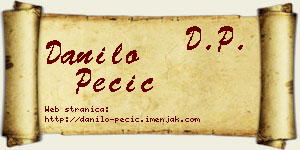 Danilo Pecić vizit kartica